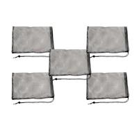 ORFOFE 10 Piezas Bolsa Filtro Malla Negra para Acuarios Filtro Tanque Peces Reutilizable Poliéster Tanque Peces para Residuos y Alimentos No Consumidos