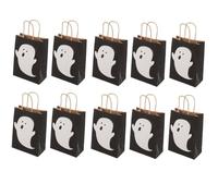 ORFOFE 10 Piezas Halloween Resistentes con Diseño Fantasmas Negros para Dulces y Golosinas Fiesta Paquete de Unidades
