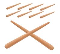 ORFOFE 10 Piezas Palos de Ritmo de Madera Natural para Instrumentos de Percusión Pequeños Mallets Orff para Aprendizaje Musical Casa y Aula Diseño y Fácil de Usar