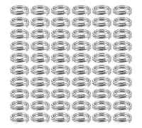 ORFOFE 100 Anillas Dobles de Acero Inoxidable para Pesca Anillas Partidas Redondas de 7 MM Conectores para Señuelos y Terminales Accesorios Resistentes para Pesca Agua Dulce y Salada