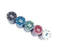 ORFOFE 100 Piezas Fichas Plásticas para Bingo y Poker con Valores Dobles para Mesa Aprendizaje y Recompensas Incluye Caja Organizador