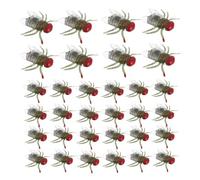 ORFOFE 100 Piezas Simulated Insect Toys Plastic Fly Prank Bugs Realistic Halloween Decorations Lightweight For Party Fun