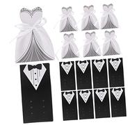 ORFOFE 100piezas Cajas De Dulces De Boda Para Novios y Novias Cajas Para Dulces De Fiesta y Boda Forma De Novio y Novia Para Decoración y Celebraciones