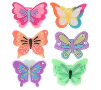 ORFOFE 12 Anillos con Diseño de Mariposas para Niñas Pequeños de Pvc, Regalos para Fiestas y Premios del Aula, Accesorios Divertidos y Souvenir para Acción de Gracias