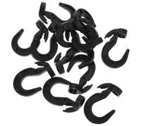 ORFOFE 12 Ganchos de Plástico para Cuerda Elástica Hebillas Ajustables para Cuerda Tensora Gancho para Camping y Accesorios de Kayak Paquete de 12 Piezas Color Negro para