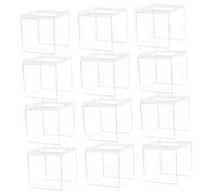 ORFOFE 12piezas Caja Metacrilato Transparente Exhibición De Coleccionables Cajas De Almacenaje Diseño Cuadrado