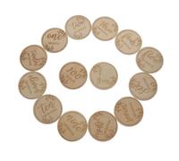 ORFOFE 12piezas Tarjetas De Mensuales Para Bebés De Madera Propósitos Fotográficos Creativos y Memorables Para Primer Cumpleaños y Celebraciones Infantiles