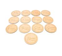 ORFOFE 13 piezas Tarjetas de Madera para Bebés con Diseño Creativo y Unisex para Recien Nacidos Accesorios para Fotos de Primer Año y Regalo para Shower