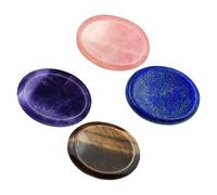 ORFOFE 1juego Placas De Masaje Facial Gua Sha Herramientas De Raspado Amatista Jade Tigre Para Relajar Músculos Faciales y Mejorar La Circulación