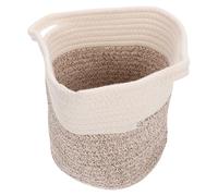 ORFOFE 1pieza Cesta de Almacenamiento Trenzada de Algodón para Ropa Sucia y Plantas Hecha Mano Resistente y Ecológica para Lavandería Baño y Decoración del Hogar