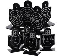 ORFOFE 2 Cajas Objetivos Aleación de Aluminio para Entrenamiento de Tiro Cajas con Dianas Portátiles para Campo y Uso Interiores Silueta Resistente y Estable