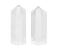 ORFOFE 2 Columnas Hexagonales de Cristal Natural y Apoya la Relajación para Meditación Diseño Elegante de Seis Lados Que Mejora el Flujo de Energía y Espacios de Oficina