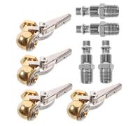 ORFOFE 2 Juegos Adaptador Inflador Neumáticos Npt con Clip Seguro Unidades para Conexión Rápida Manguera Aire Compatible Coches y Motos