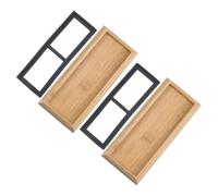 ORFOFE 2 juegos Base Antideslizante para Piedra de Afilar de Bambú Soporte Estable para Afilador de Base y Anillo de Goma para Uso Diario Cocina