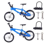 ORFOFE 2 Juegos Mini Bicicleta de Dedo de Aleación para Escritorio Deportivo Portátil y Coleccionable Diseño Delicado y Divertido y Fácil de Usar para Adultos