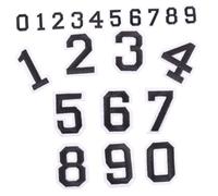 ORFOFE 2 juegos Pegatinas Adhesivas Números para Ropa DIY Etiquetas Deportivas Negras con Marco para Camisetas Fútbol Cascos y Prendas Variadas