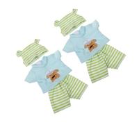 ORFOFE 2 Juegos Ropa Muñeca Algodón Rayas Conjunto Vestuario Juguete para Imaginativo Cambiar Atuendos