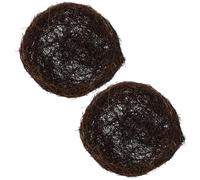 ORFOFE 2 Nidos de Pájaro de Ratán Artesanal de 25 CM Nido Pequeño Transpirable para Periquitos y Pinzones Decoración Natural para Jardín Patio y Hogar Pascua
