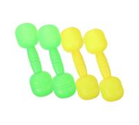 ORFOFE 2 pares Pesas para Mancuerna Sonora Plástico Colores Amarillo Verde Equipo Gimnasio Infantil Ejercicio Divertido Desarrollo Motor y Físico para Preescolares