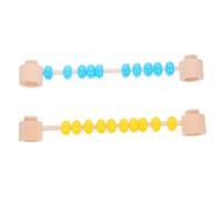 ORFOFE 2 Piezas Abaco Educativo Infantil Herramienta Matemática DIY con Cuentas de Colores Juguete Cognitivo para Tablero Sensorial para Aprendizaje y Coordinación Manual
