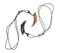 ORFOFE 2 Piezas Collar de Imitación Diente de Canino Estilo Moderno Joyería de Cuello para Hombre Collar de Tiburón Colgante para Hombres para Viajes y Recuerdos