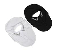 ORFOFE 2 piezas Cuello Falso Mujer Desmontable con Cristales Elegante y Versátil Cuello de Blusa Postizo para Dama Accesorio para Ropa Formal y Casual de Blanco y Negro