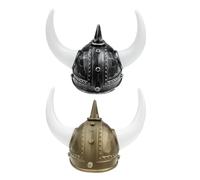 ORFOFE 2 Piezas De Casco Vikingo De Feria Renacentista Para Fiesta De Halloween Accesorio Para Fotomatón Sombreros Vikingos Para Adultos Sombrero Con Cuernos De Halloween