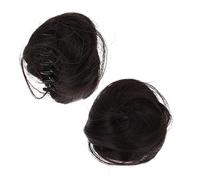 ORFOFE 2 Piezas de Moños Clip Pelo de Mujer, Postizo Elegante de Fibra Resistente al Calor, Fácil de Usar y Adecuado para Citas Formales