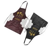 ORFOFE 2 Piezas Delantal para Mujer Diseño Resistente Manchas Bolsillo Funcional y Cómodo para Cocina Pintura y Jardinería Adultos