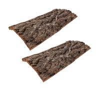 ORFOFE 2 Piezas escondite de Reptiles y Escalada Fondo de Corcho para Dragones barbudos árbol escondite de Reptiles Corcho de Fondo del Tanque del dragón Barbudo Brown