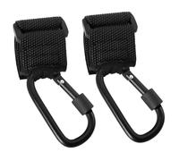 ORFOFE 2 piezas Gancho para Cochecito Diseño D Antideslizante Gancho para Colgar Bolsas y Pañaleras Soporte Seguro para Carrito y Coche Eléctrico para Transportar Bolsas de Compras y