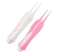 ORFOFE 2 Piezas Herramienta Limpieza Oídos con Luz LED Visible Pinzas para Bebés y Portátil para Eliminación Cerumen Eficaz Diseño Ergonómico Fácil Uso