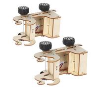 ORFOFE 2 Piezas Kit Stem para Coche de Madera DIY con Control por Voz Sensor de Sonido Proyecto Educativo de Construcción para Aprendizaje Stem y Habilidades Prácticas