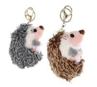 ORFOFE 2 Piezas Llavero de Peluche Erizo Suave Colgante Adorable para Llaves Bolsas y Mochilas Regalo Seguro y Cómodo