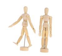 ORFOFE 2 Piezas Mannequines de Madera Flexibles con Articulaciones Ajustables para Dibujo y Pintura Figuras para Artistas Soporte Estable para Decoración y Estudio de Anatomía