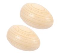 ORFOFE 2 Piezas Maracas Huevo de Madera Juguete de Percusión para Sonajero Educativo con Forma de Huevo Instrumento Musical Infantil para Estimular Diversión y Aprendizaje
