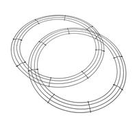 ORFOFE 2 Piezas Marcos de Aro Metálico para Guirnaldas de Hierro Resistente para Decoración Navideña DIY Paredes y Puertas