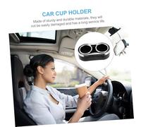ORFOFE 2 Piezas Portavasos Coche Doble Resistente Soporte Bebidas Auto Negro Unidades Práctico y Estable para Botellas y Latas