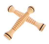 ORFOFE 2 piezas Rodillo de Masaje Portátil para Espalda y Piernas Herramienta de Estiramiento Muscular de Fatiga y Mejora Circulación Madera Resistente para Uso Casa y Gimnasio