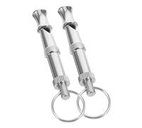 ORFOFE 2 Piezas Silbato para Perros Llavero Herramientas Recordar Silbato de Sonido ultrasónico Silbato de Metal Anticuado silbar Suministros de Entrenamiento para Perros