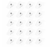 ORFOFE 20 Ganchos de Pared Hogar Gancho Transparente sin Clavos Pvc y Acero, sin Rastro, Instalación sin Perforación, para Colgar Marcos del Hogar, 20 Pcs