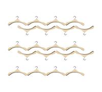 ORFOFE 20 Perchas de Madera para Muñecas Bjd 12 CM Organizador de Ropa en Miniatura para Casa de Muñecas Accesorio de Armario para Guardar Vestidos 20 Unidades