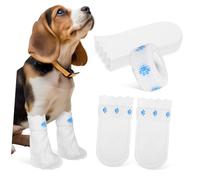 ORFOFE 20 Piezas Botas Desechables para Perro Pequeños Protectores Impermeables para Patas Cubrezapatos para Recuperación y Exterior S