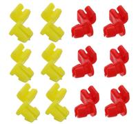 ORFOFE 20 piezas Clip de Pestillo para Palanca de Cierre de Puerta de Coche de Unidades Plástico de Colores Amarillo y Rojo Compatible con Barras de Manilla de Portón Trasero Instalación