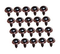 ORFOFE 20 Piezas Ojos de Seguridad Plástico Marrón con Arandelas para Amigurumi Peluches Muñecos Crochet Manualidades Halloween