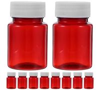 ORFOFE 20 Unidades Envases Marrones de Boca Ancha para Polvo Sólido y Gránulos Recipientes Reutilizables para Almacenaje de Reactivos Laboratorio