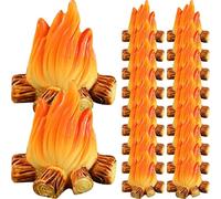 ORFOFE 24 Piezas de Adornos de Resina para Fogata en Miniatura Micro Fogata Decorativa para Casas de Muñecas Accesorios de Jardinería y Manualidades Modelo de Hoguera Resistente y