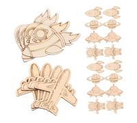 ORFOFE 24 Piezas Madera sin Terminar Decoración Temática Espacio Cohete Astronauta para Manualidades DIY Fiesta