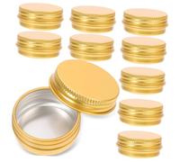 ORFOFE 24 Piezas Unidades Latas Pequeñas de Aluminio con Tapa para Almacenamiento de Velas Especias y Cosméticos Envases Redondos Reutilizables para Manualidades y Dulces