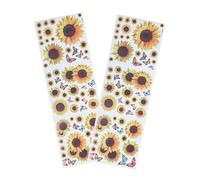 ORFOFE 2hojas Pegatinas Anti-colisión De y Girasoles Para Ventanas Autoadhesivas Diseño Estético Protección De Aves